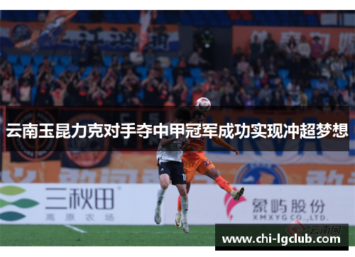 云南玉昆力克对手夺中甲冠军成功实现冲超梦想